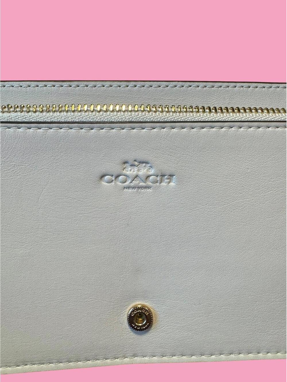Coach Floral Leather Wallet on Chain Crossbody Clutch - Picture 4 of 6